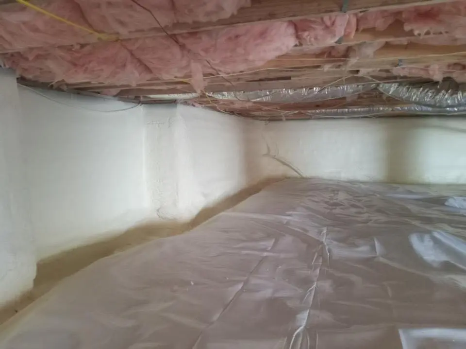 Crawl space encapsulation with closed-cell spray foam for Roof Leak Repair in Celina